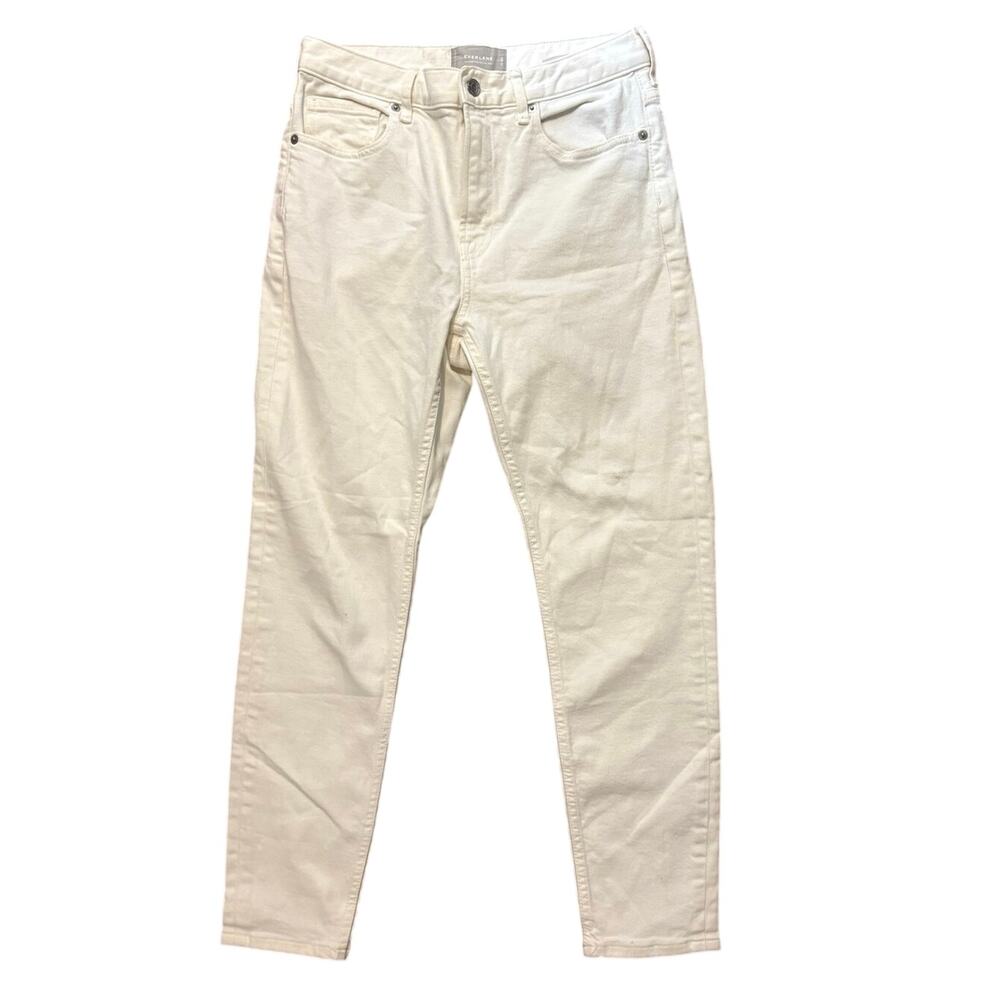 Everlane The High Rise Skinny Jean In White Size 28 Ankle
